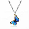 Unisex Schmetterling Emaille Anhänger & Gliederkette Halskette | Shop Nory