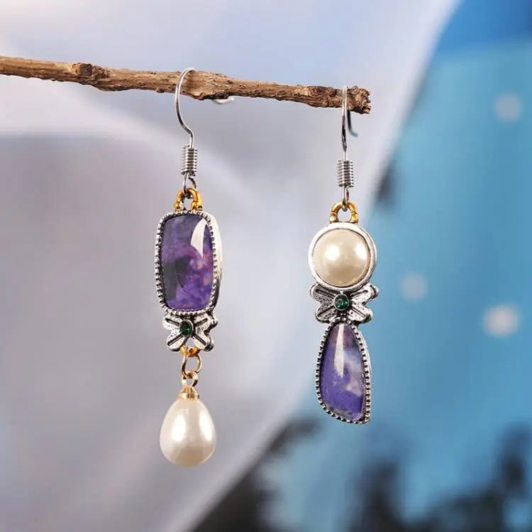 Damen Opal Asymmetrische Unregelmäßige Barock Süßwasserperlen Ohrhaken | Shop Nory