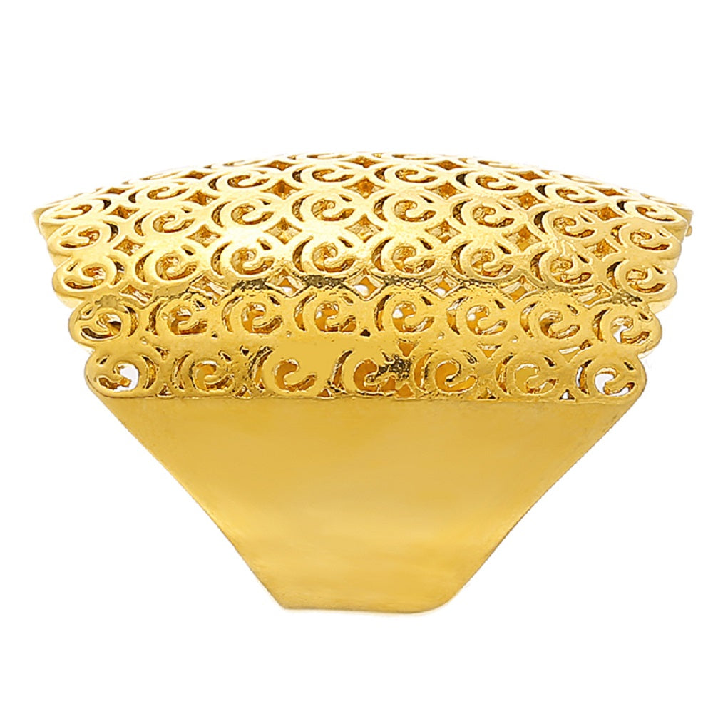 Gold Filled Große Ausgeschnittene Kreis Dicke Band Chunky Ring | Shop Nory