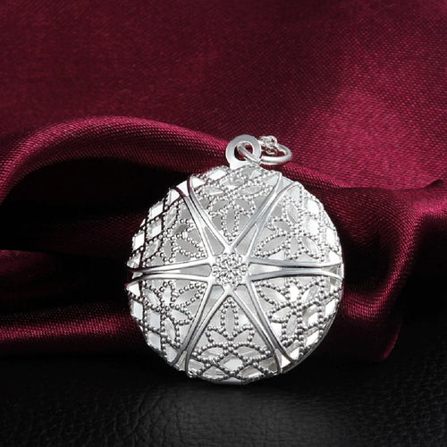 925 Sterling Silver Rund Parfümspender Foto Medaillon Anhänger & Kette | Shop Nory