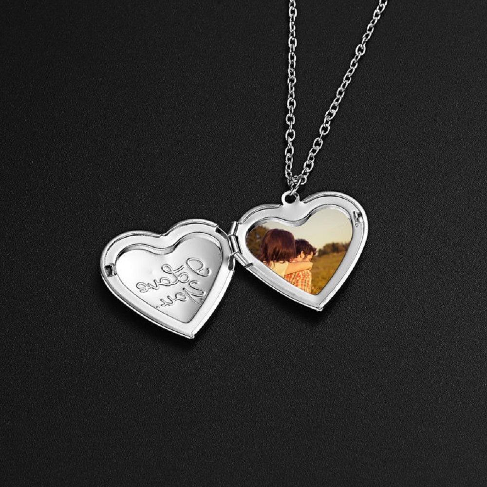 I LOVE YOU Herz Öffnbarer Foto-Anhänger & Link-Kette | Shop Nory