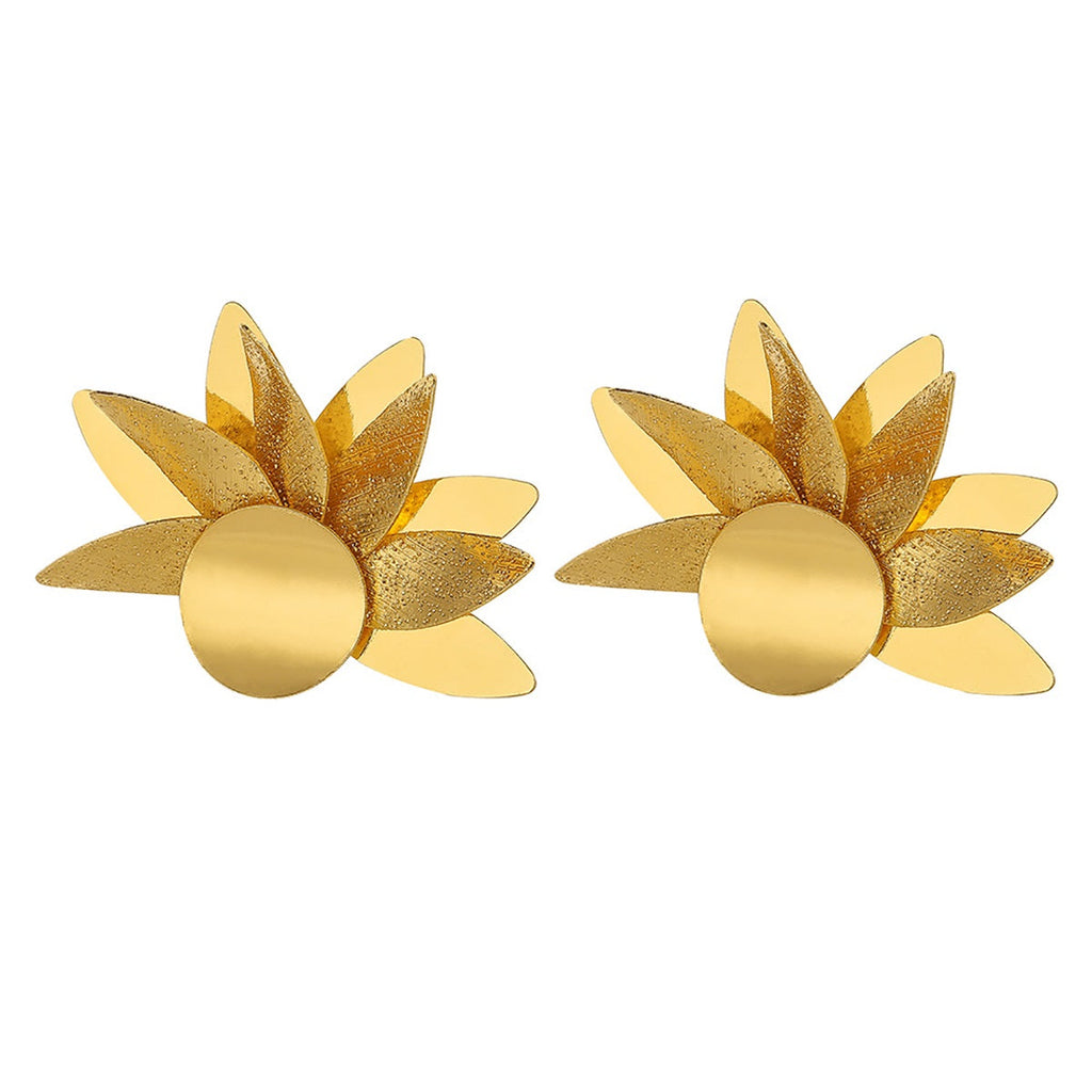 Damen Gold Silber Geschichtete Sonnenblume Statement Party Ohrringe | Shop Nory