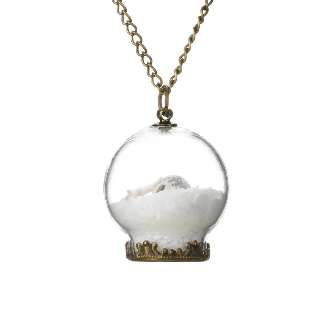 Star Shell GoodLuck Wunsch Mini Orb Flasche Anhänger & Bronze Kette Halskette | Shop Nory