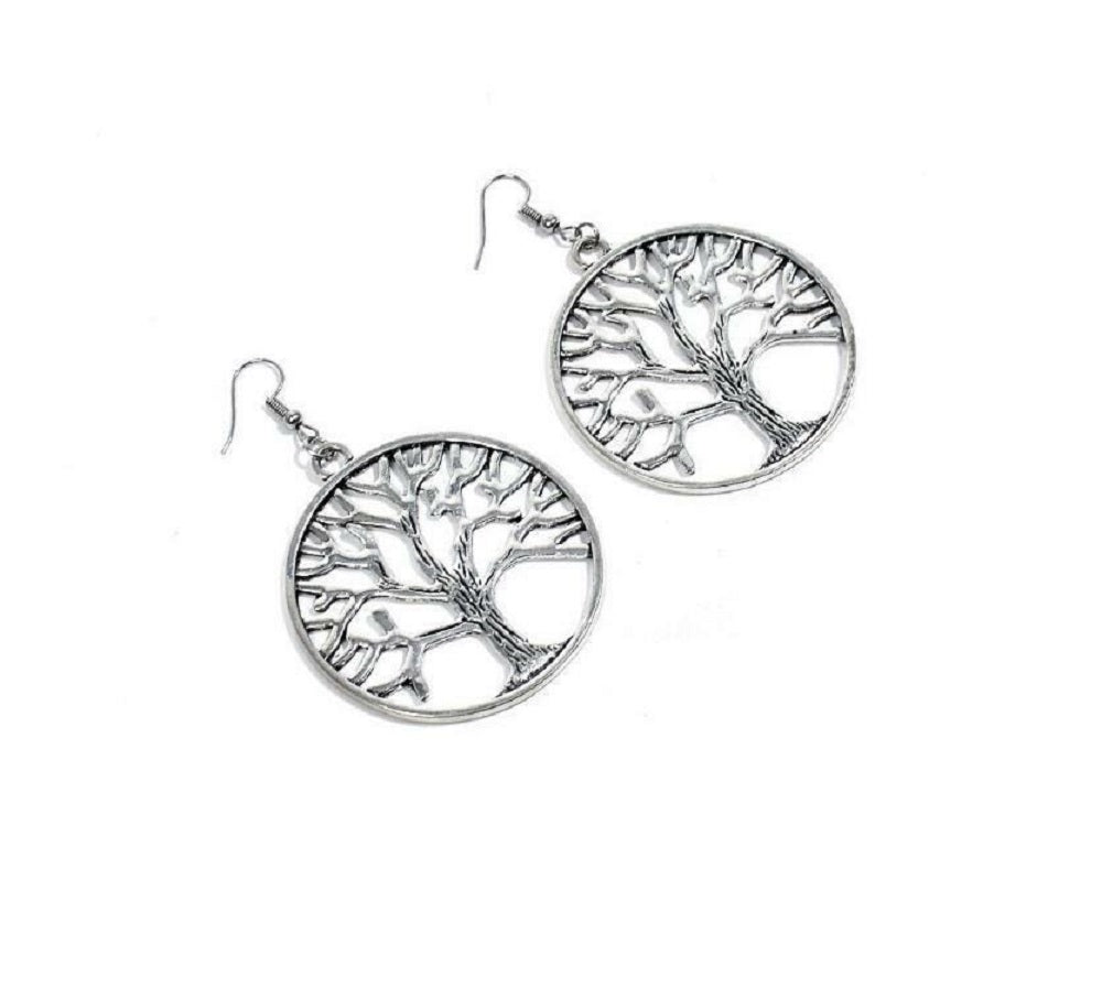 Sterling Silber Lebensbaum Tropfen Ohrringe | Shop Nory