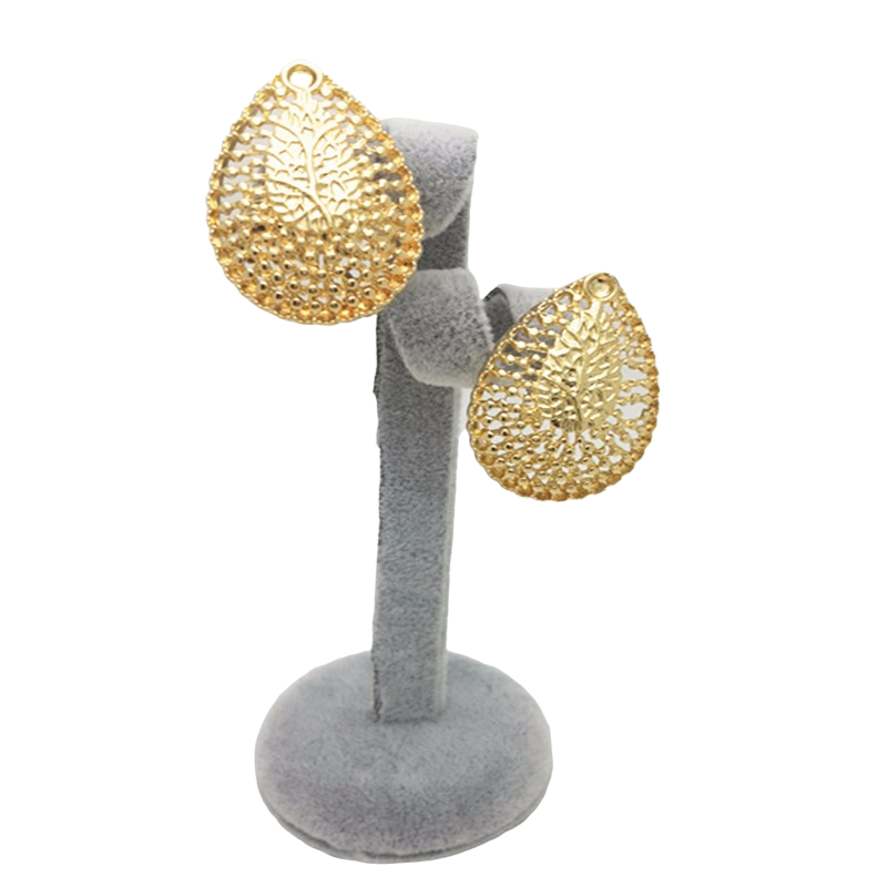 Damen Gold Cutout Baum Übergilde Oval Pendant Ohrringe Kettenhalskette Set | Shop Nory