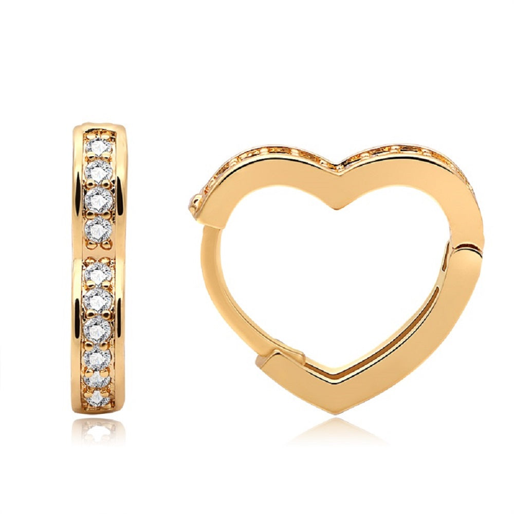 Damen Herzform Zirkonia Creolen | Shop Nory