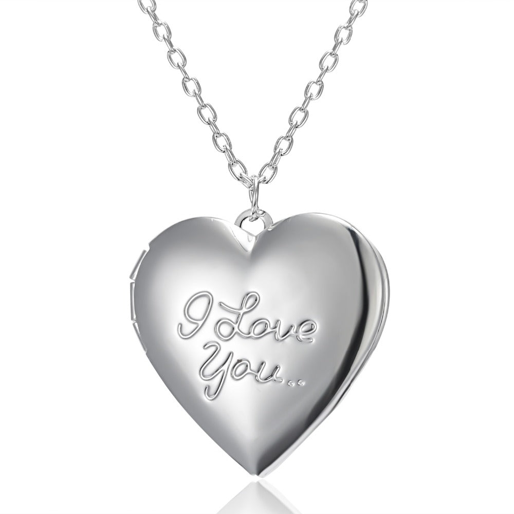 I LOVE YOU Herz Öffnbarer Foto-Anhänger & Link-Kette | Shop Nory