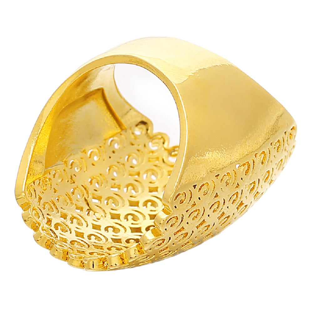 Gold Filled Große Ausgeschnittene Kreis Dicke Band Chunky Ring | Shop Nory