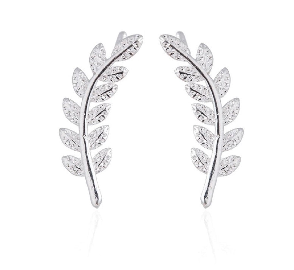 Silberblatt Crawlers Ohr-Kletterer Statement Ohrstecker Cuff Paar Ohrringe | Shop Nory