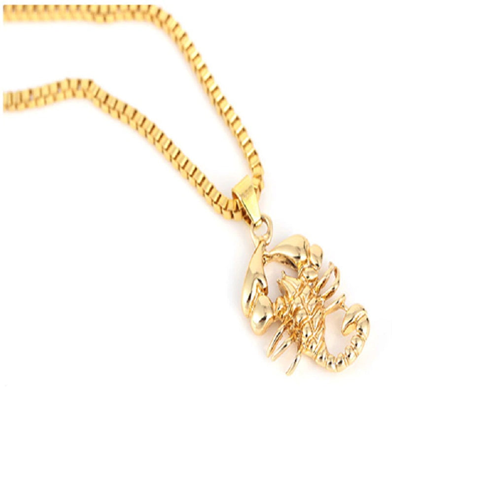 Unisex Gold Krabbel Skorpion Anhänger Dicke Gliederkette Halskette | Shop Nory