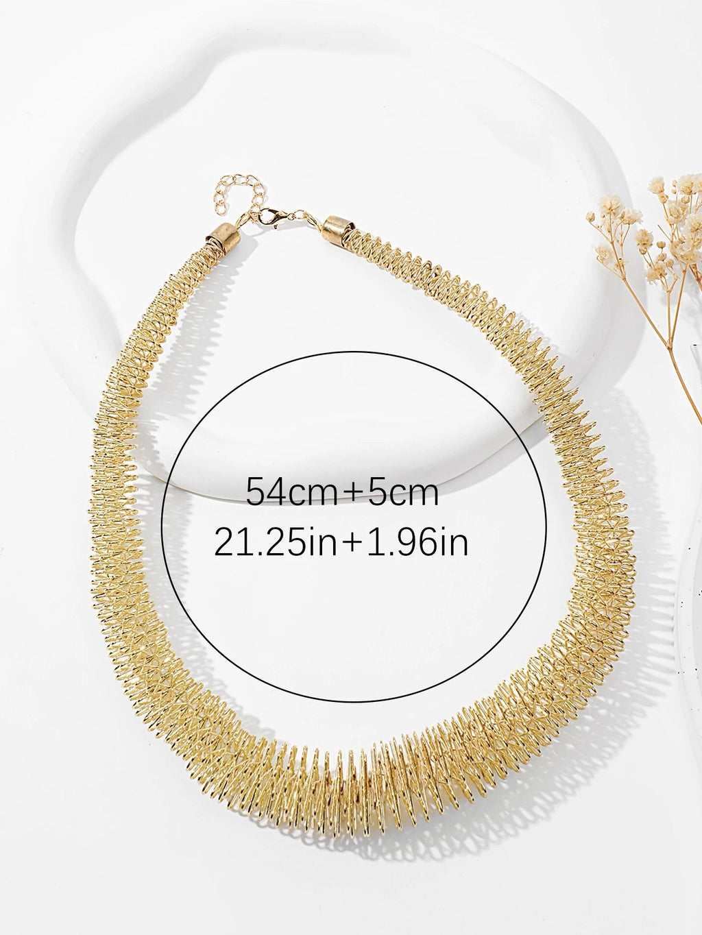 Damen Gold Edelstahl Breit Geflochtenes Mesh Kette Choker Party Halskette | Shop Nory