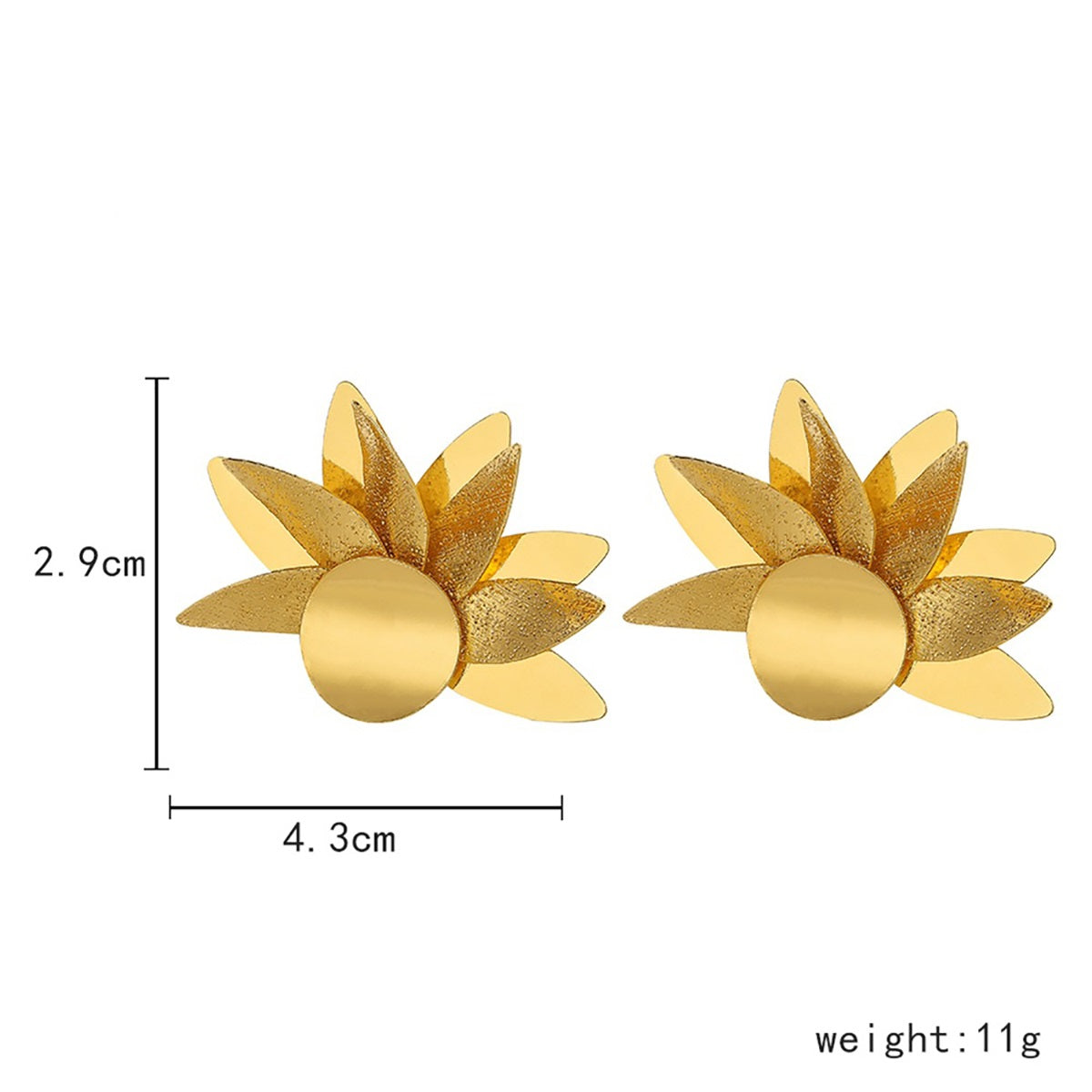 Damen Gold Silber Geschichtete Sonnenblume Statement Party Ohrringe | Shop Nory
