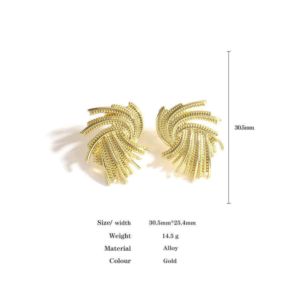 Damen Elegante Kühne Gold Einzigartige Schnitt Unregelmäßige Twist Geometrische Ohrringe | Shop Nory