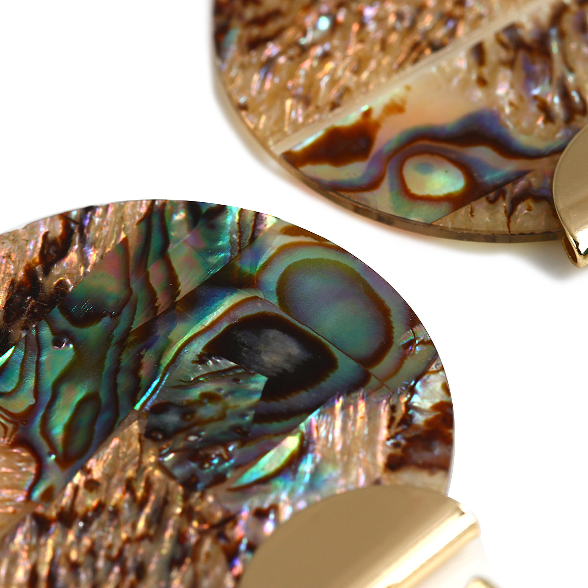 Damen Bold Runde Abalone Muschel Tropfenohrringe | Shop Nory