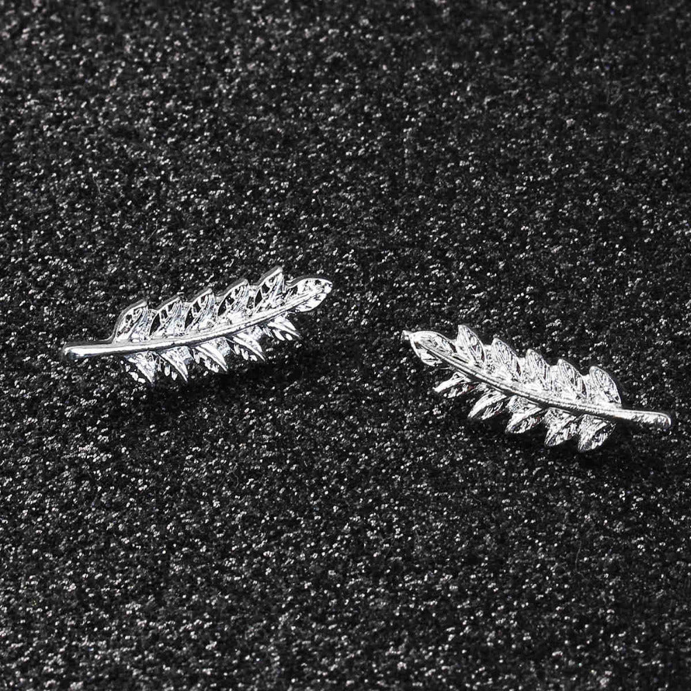 Silberblatt Crawlers Ohr-Kletterer Statement Ohrstecker Cuff Paar Ohrringe | Shop Nory