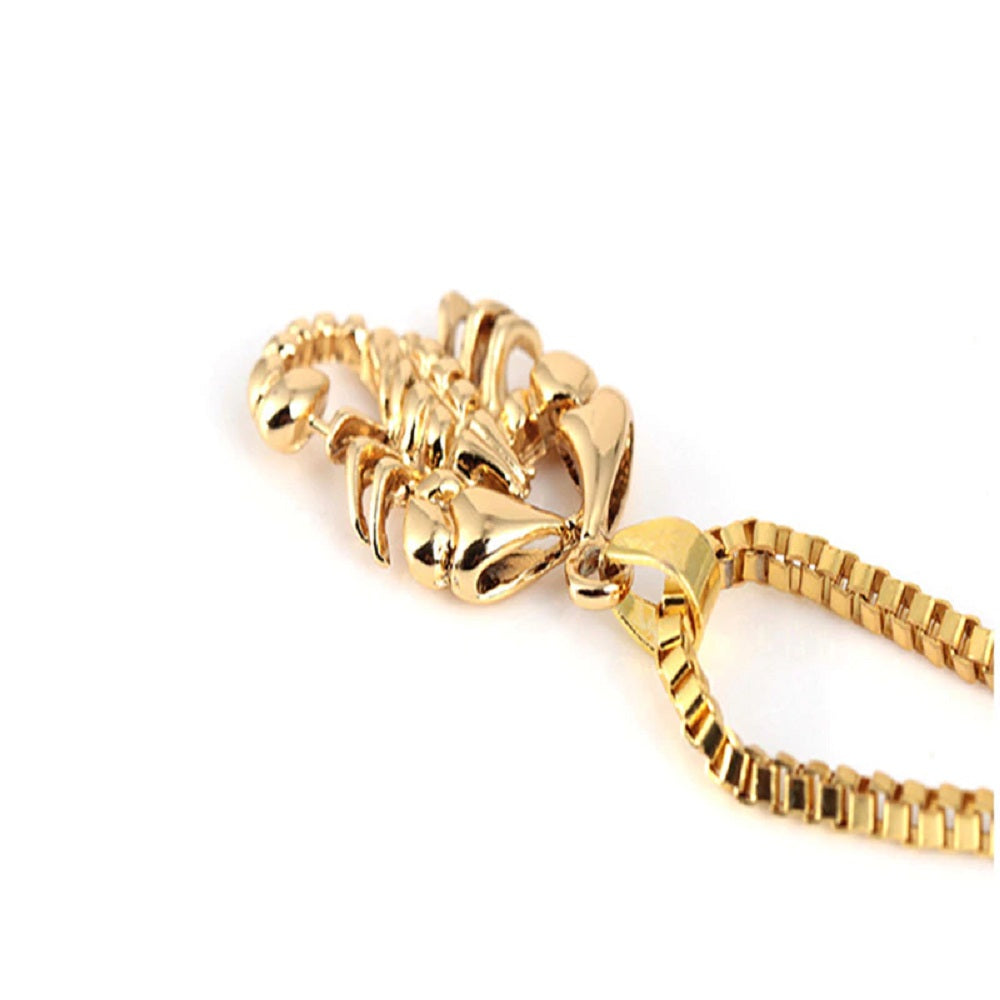 Unisex Gold Krabbel Skorpion Anhänger Dicke Gliederkette Halskette | Shop Nory
