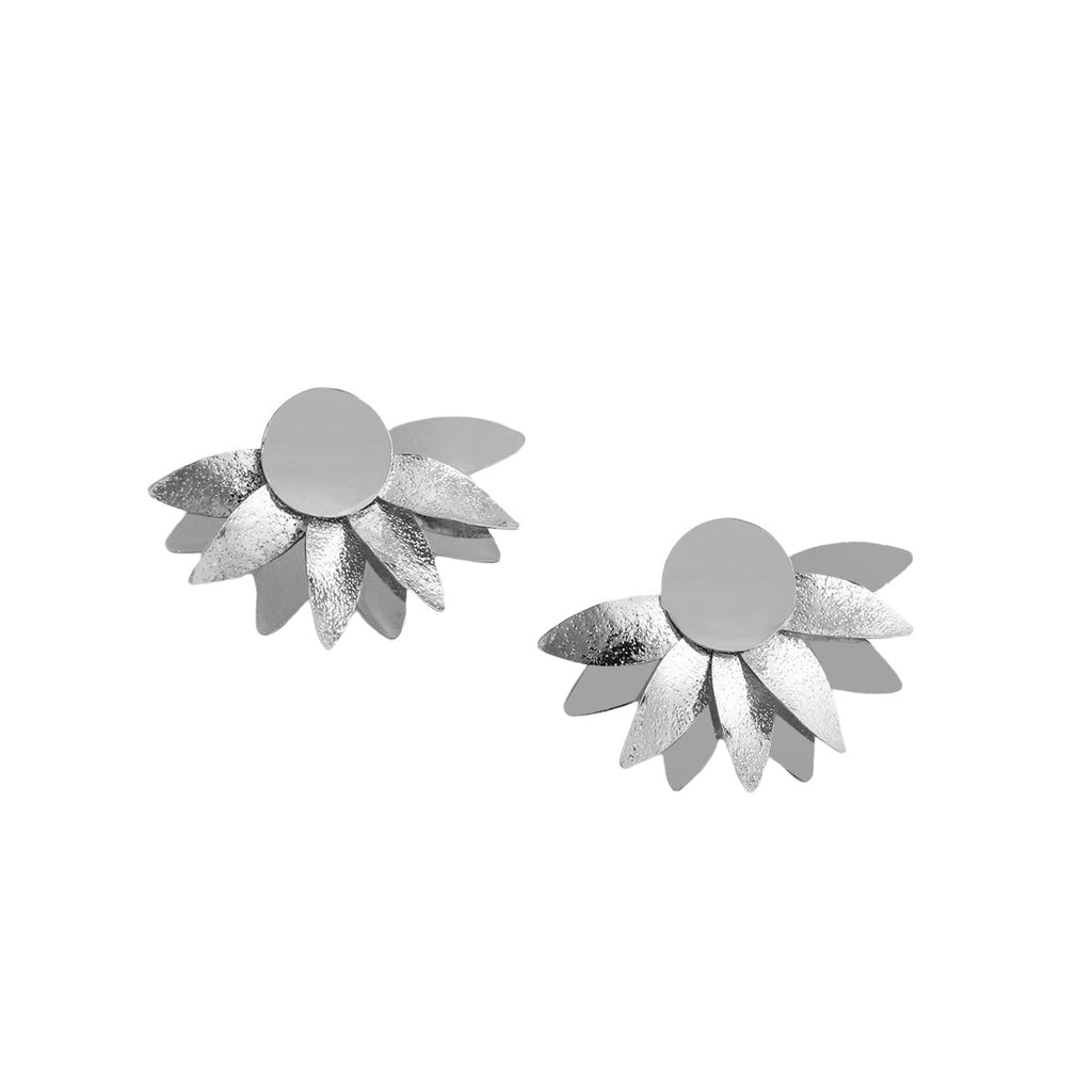 Damen Gold Silber Geschichtete Sonnenblume Statement Party Ohrringe | Shop Nory