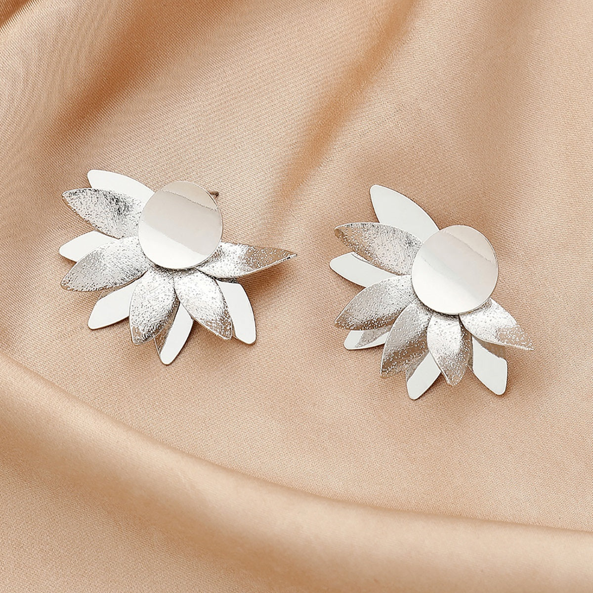 Damen Gold Silber Geschichtete Sonnenblume Statement Party Ohrringe | Shop Nory