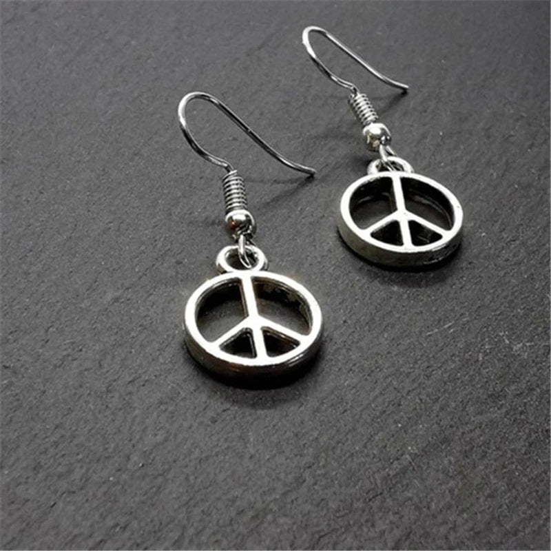 Damen Tibetsilber Frieden Haken Hängende Ohrringe & Anhänger Halskette | Shop Nory