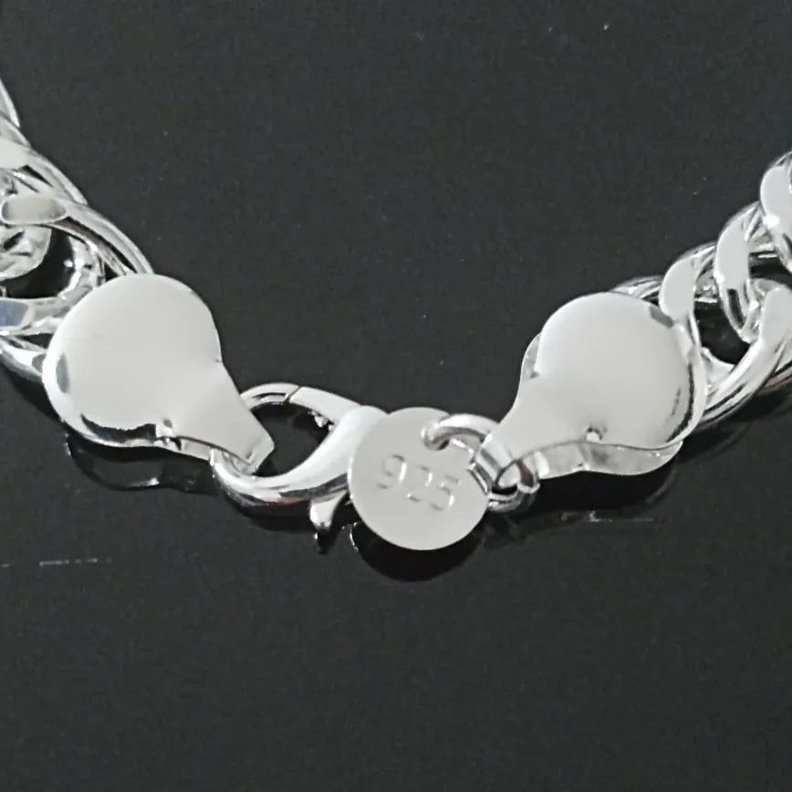 Damen 925 Sterling Silber Solide Geflochtene Kette Dicke Armbänder | Shop Nory