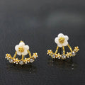 Damen Doppelseitige Äste Blumen Kristall Ohrstecker | Shop Nory