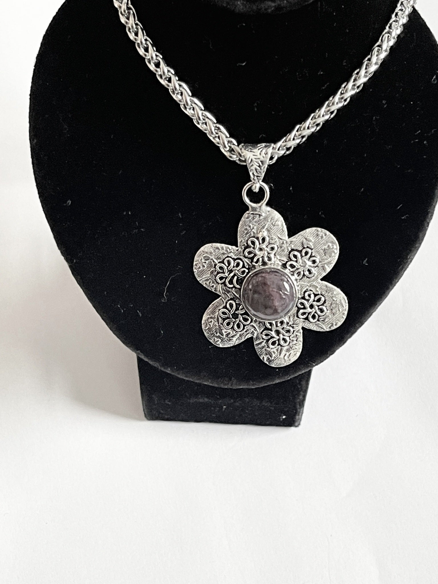 Damen Sterling Silber Farbe Labradorit 925 Silber Anhänger Gliederkette Halskette | Shop Nory