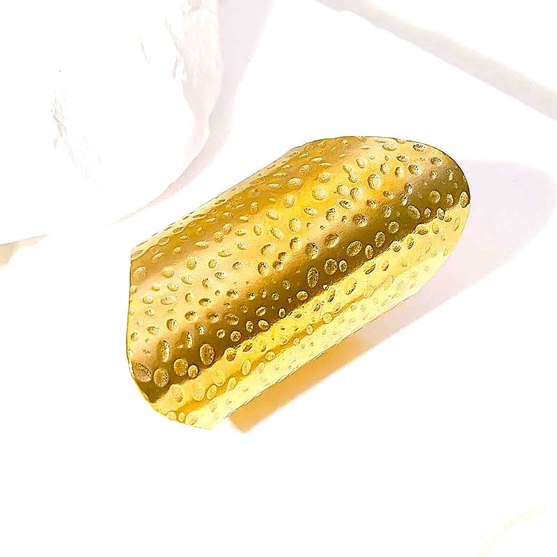 Damen Gold Silber Glatte Blasen Design Edelstahl Verstellbarer Ring | Shop Nory