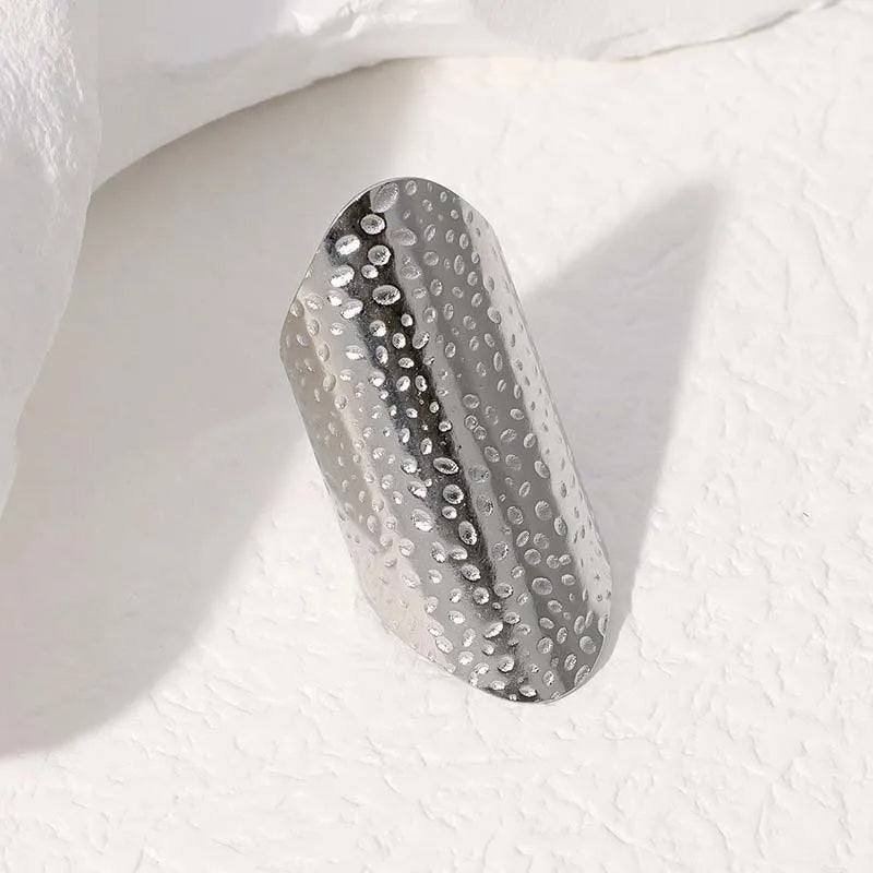 Damen Gold Silber Glatte Blasen Design Edelstahl Verstellbarer Ring | Shop Nory