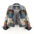 Floral Jeansjacke für Damen Juli