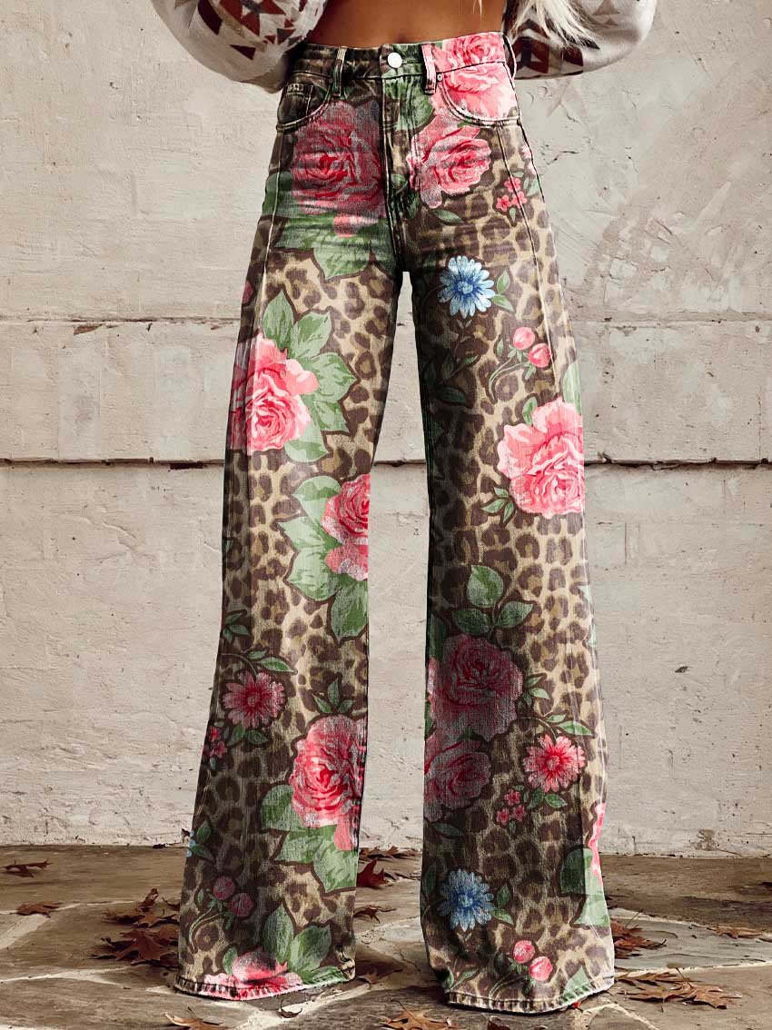 ShopNory | Stylische Jeans mit Blumenmuster