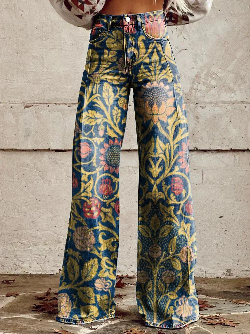 ShopNory | Stylische Jeans mit Blumenmuster