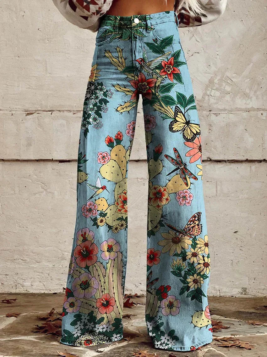 ShopNory | Stylische Jeans mit Blumenmuster