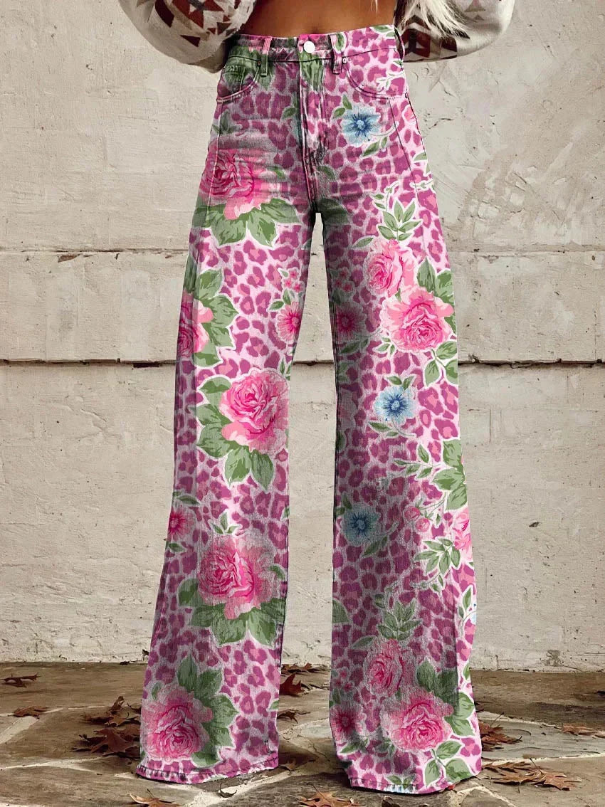 ShopNory | Stylische Jeans mit Blumenmuster