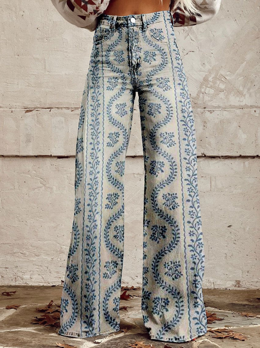 ShopNory | Stylische Jeans mit Blumenmuster