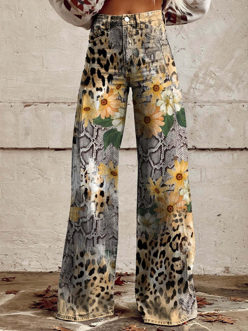 ShopNory | Stylische Jeans mit Blumenmuster