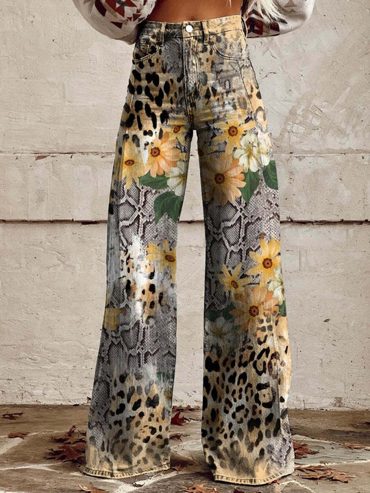 ShopNory | Stylische Jeans mit Blumenmuster