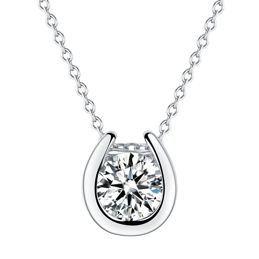 Luxus Moissanite Hufeisen Anhänger Halskette | Shop Nory