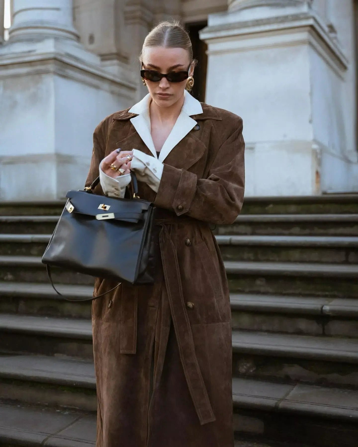 Shopnory | Wildleder Trenchcoat