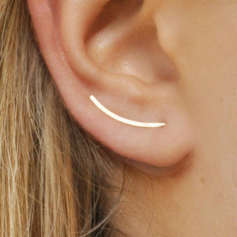 Glatte Linie | Sterling Silber Ohrringe für Frauen Glatte lange Linie | Shop Nory
