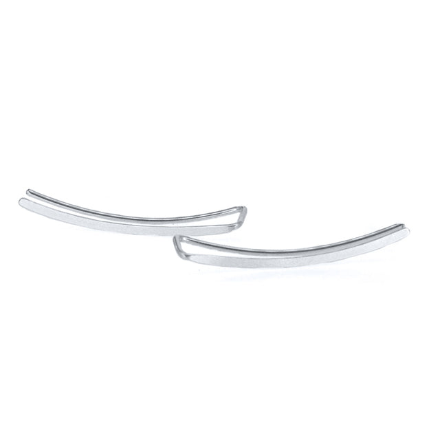 Glatte Linie | Sterling Silber Ohrringe für Frauen Glatte lange Linie | Shop Nory