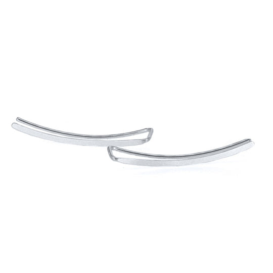 Glatte Linie | Sterling Silber Ohrringe für Frauen Glatte lange Linie | Shop Nory
