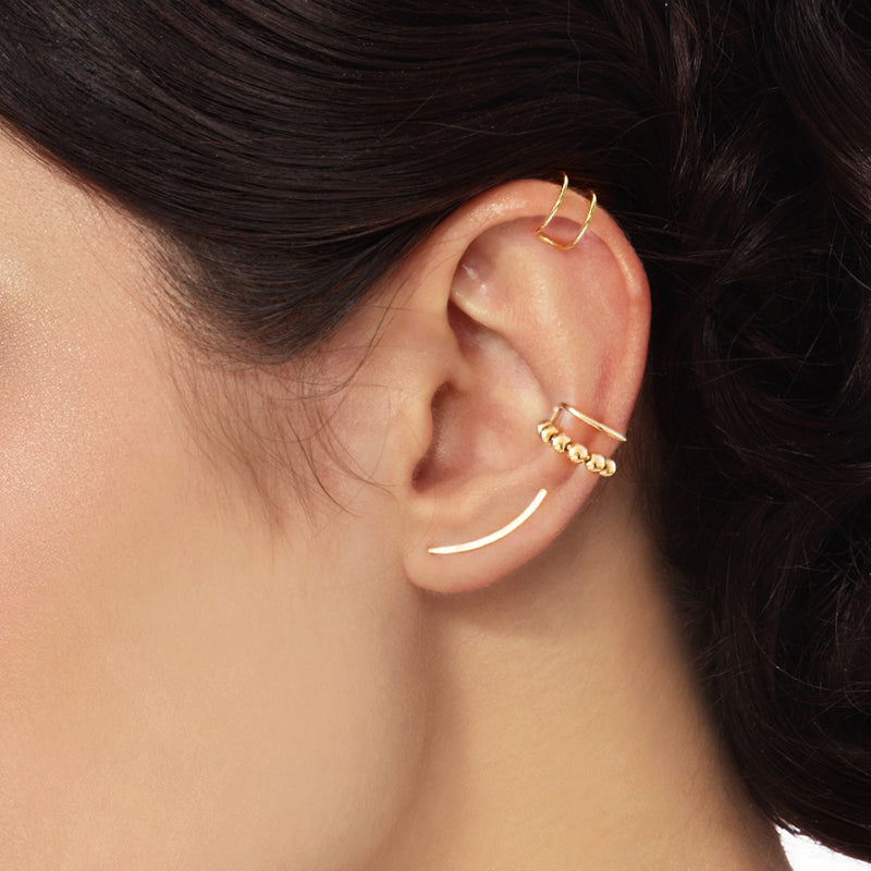 Glatte Linie | Sterling Silber Ohrringe für Frauen Glatte lange Linie | Shop Nory