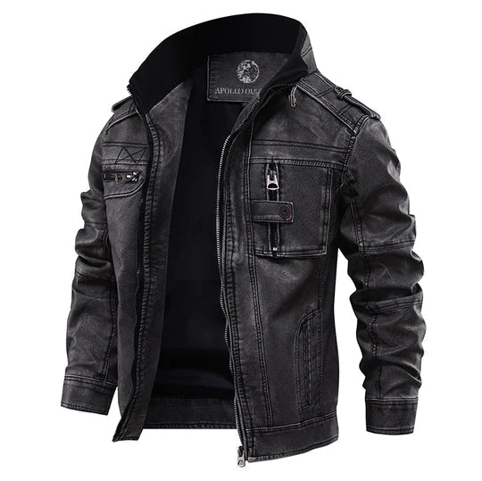 Klassische Herren Lederjacke