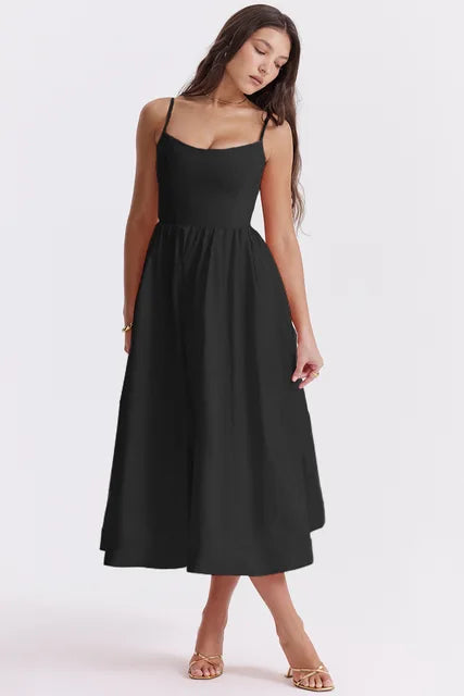 Elegantes Midikleid Look