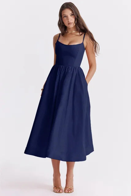 Elegantes Midikleid Look