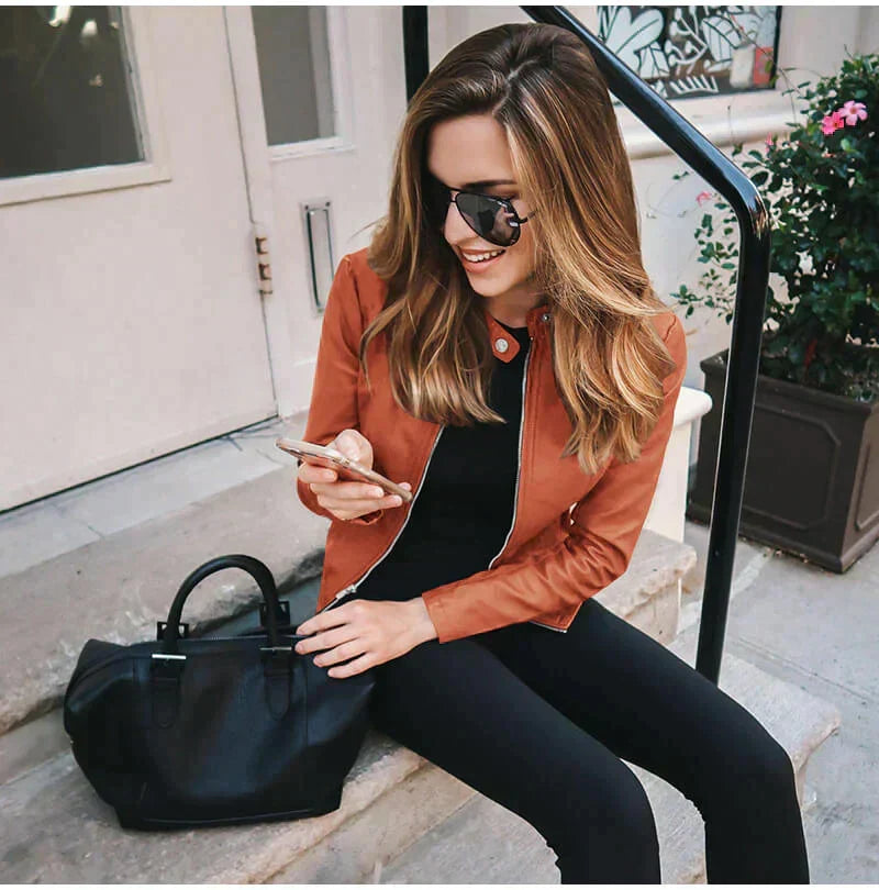 Italienische Lederjacke