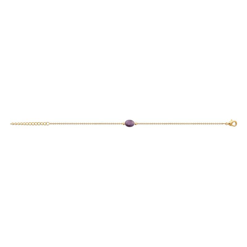 Armband mit Amethyst violett 16K vergoldet | Shop Nory
