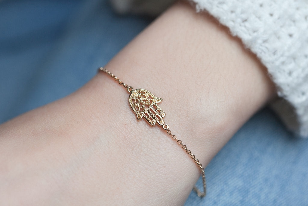 Armband Hamsa Hand der Fatima vergoldet | Shop Nory