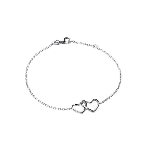 Armband 2 Herzen 925 Silber | Shop Nory