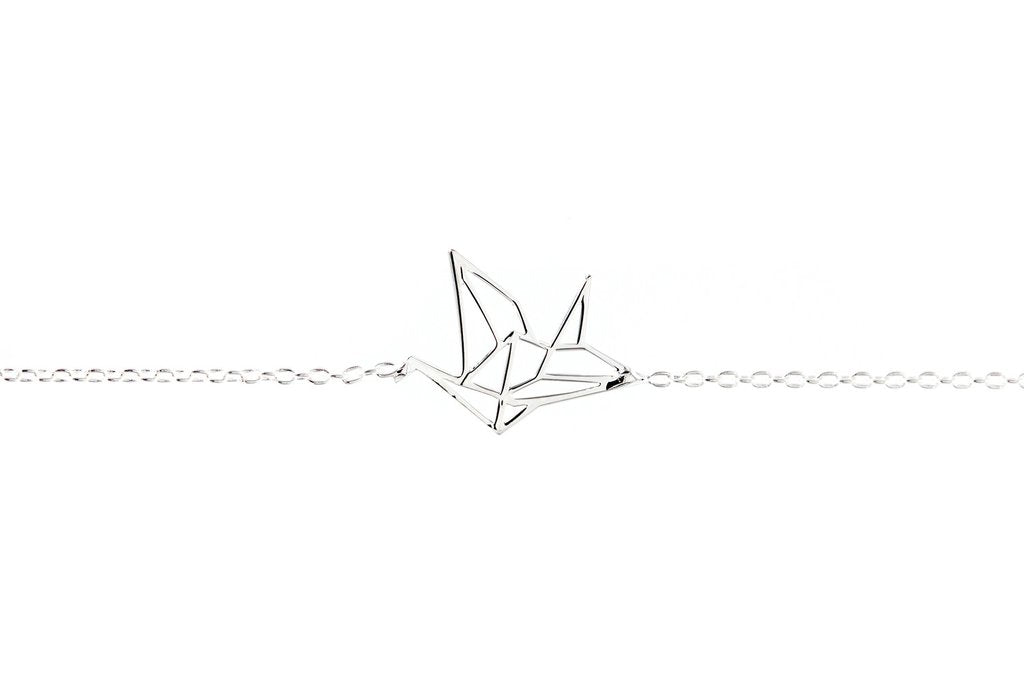 Armband mit Origami-Vogel aus 925er Silber – Eleganz mit symbolischer Bedeutung | Shop Nory